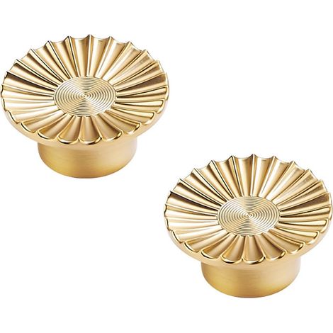 JSSEVN - Pieces Gold Drawer Knobs, 40 mm Gold Furniture Knobs, Round Cabinet Knobs, Gold Furniture Handles, Kitchen Door Handles for Dresser (1/5)