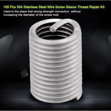 Kit 100 pièces manchon fileté réparation 304 inox M10x1,5 2,5D vis taraudage (1/5)