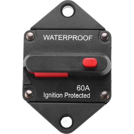 Disjoncteur DC 32V 60A avec interrupteur à réarmement manuel étanche pour voiture bateau camion camping-car bus quad (1/5)