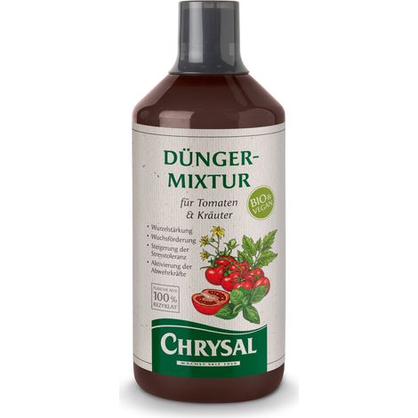 Chrysal Vegane Bio-Dünger-Mixtur für Tomaten & Kräuter - 1000 ml
