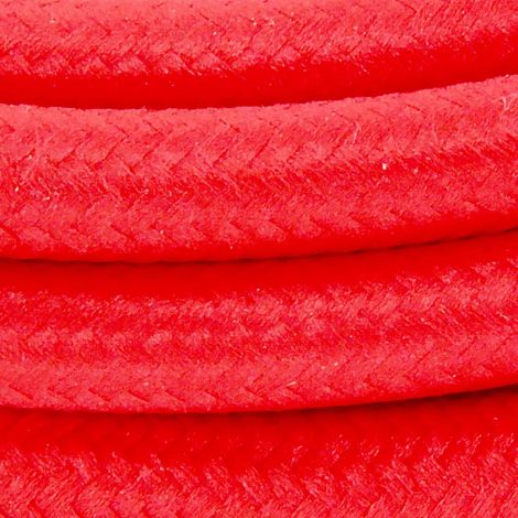 Câble Textile avec Prise et Interrupteur (2m) - Rouge (1/5)