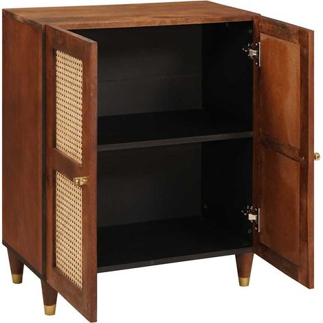Buffet,Bahut,Meuble de Rangement Marron 60 x 33.5 x 75 cm bois de manguier massif CFW24478 (1/5)