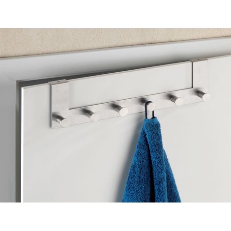 Wenko 4468060100 Attaccapanni da Porta Celano, 6 Ganci, 5,5 x 11 x 39 cm, Opaco (1/8)
