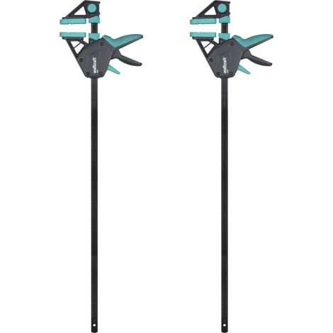 wolfcraft - Kit de 2 Serre-Joints à une main PRO - Ouverture jusqu'à 700 mm - Force de serrage max. 150 kg - réf. 8677060