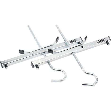 Draper LRC Silver Car Roof Ladder Locking Hooks for Roof Rack and Ladder Support