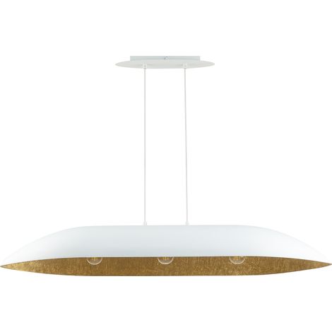 Lampada a sospensione Gondola bianco oro 3xE27 Sigma (1/3)