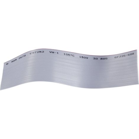 BKL Electronic 1505062 Câble en nappe Pas: 0.635 mm 80 x 0.05 mm² gris Marchandise vendue au mètre X73376