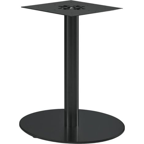 Pied corolle rond - Pour plateau diamètre maximum : Ø 1300 mm - Base : Ø 600 mm - Décor : Noir gaufré - Diamètre tube : 80 mm - Hauteur : 730 mm - MANART