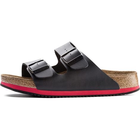 Sandale Arizona Super Run, Birko-Flor, noir/rouge