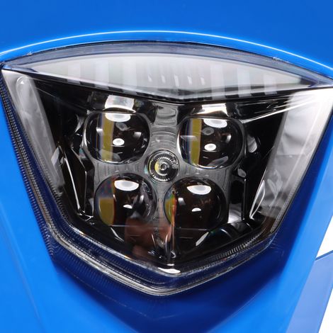 Phares pour motos, phares universels LED pour véhicules tout-terrain (bleus) (1/4)