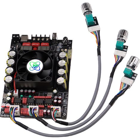 Amplificateur de puissance audio sans fil BT 5.2 220 W + 220 W, module audio portable, carte d'amplification pour haut-parleur et caisson de basses haute puissance (1/5)