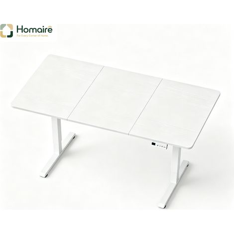 Meuble de rangement avec tiroirs, blanc, en décor bois 140 x 60 x 118 cm HOMAIRE (1/5)