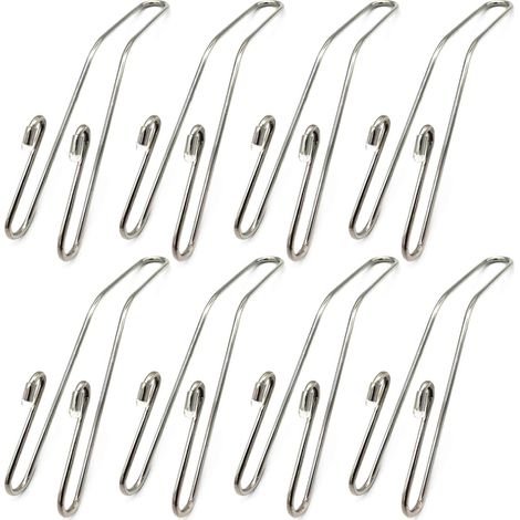 Set di 8 ganci multifunzionali in acciaio inossidabile per poggiatesta del sedile auto, supporto robusto e durevole per borse, cappotti e borse della spesa (8 pezzi) (1/5)