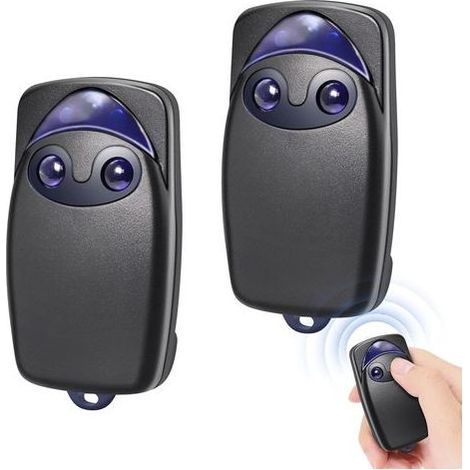 Télécommande de portail 433 MHz compatible avec Flo2r-s, télécommande de porte de garage 2 canaux pour N1ce ONE1, ON1, ON2E, FLO2R-S, FLO2RE pour porte de garage, lot de 2 (1/4)