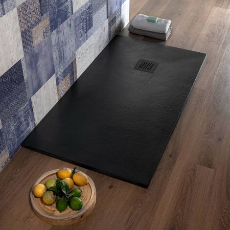 Piatto Doccia Antracite 70x90 cm Resina Tagliabile Blan (1/5)