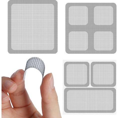 Kit de réparation en Fibre de Verre, 36 Pcs 4 Tailles Kit de réparation Rapide des Déchirures pour Réparer les Moustiquaires et Autres Éléments en Maille (1/5)
