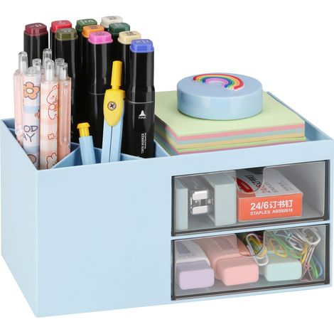 Support Stylo - Organisateur De Bureau En Plastique - Pour Bureau Maison École Ou Chambre - 1 Pièce (1/5)