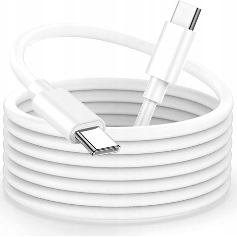 Cable USB-C-USB-C rápido y resistente para teléfono y ordenador, 100 W, 200 cm, PD