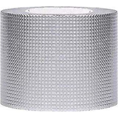 Ruban adhésif étanche 5cm x 5m – Revêtement en aluminium – Résistant aux intempéries et aux produits chimiques – Pour réparations toiture et plomberie - 5CM5M