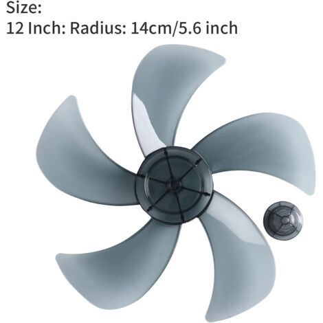 Pale de ventilateur électrique 5 feuilles 300MM pale de vent universel 12 pouces ventilateur de sol ventilateur mural ventilateur de bureau pale de ventilateur noir 2 pièces (1/3)