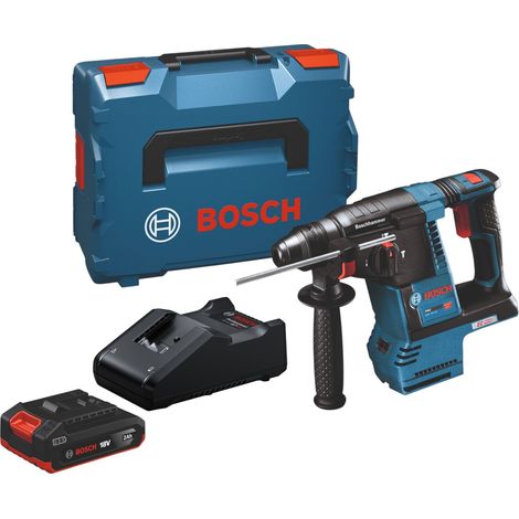 Martello perforatore a batteria Bosch GBH 18V-26 Professional 18 V 2,6 J SDS plus Brushless + 1x batteria da 2,0 Ah + caricabatterie + L-Boxx (1/5)