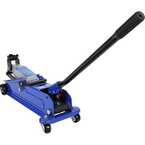 WILITTO Cric hydraulique - capacité de charge de 3000 kg, hauteur de levage de 15 à 358 cm, 4 roulettes en acier, dont 2 roulettes avant et 2 roulettes pivotantes à 360 degrés (1/3)