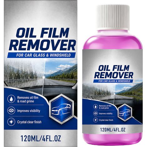 Nettoyant pour vitres de voiture, dégraissant, pour pare-brise et vitres, résistant à la pluie et à l'eau, 120 ml (1/5)
