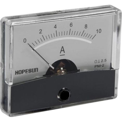 Ampèremètre Analogique - 10 A CC - 60 x 47 mm - Pour Tableau Électrique et Distribution - 1 Pièce (1/4)