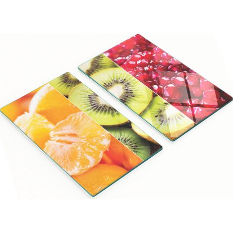Tablas decorativas multifuncionales de vidrio templado para frutas, 2x30x52 cm, ideales para la cocina. (1/5)