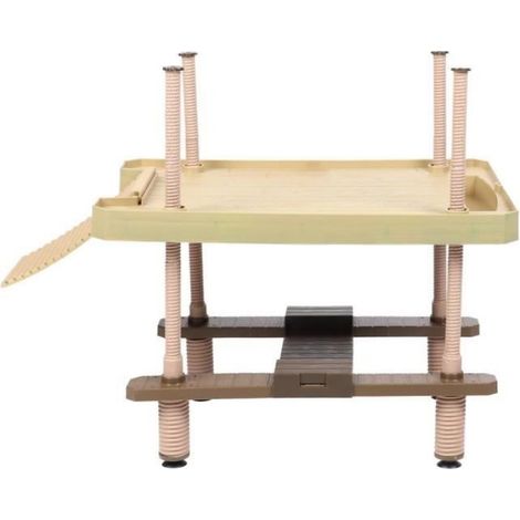 Plate-forme Flottante - ABS - Pour Tortues Aquatiques - Ajustable Au Niveau De L Eau - 40.5x28x41 Cm - Avec Ventouse Et Echelle - 1 Unite (1/4)