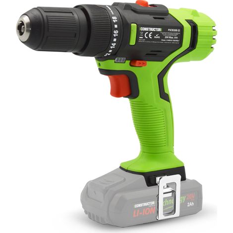 Perceuse visseuse percussion max 20V sans batterie - Mandrin autoserrant 13mm - 42Nm - Constructor