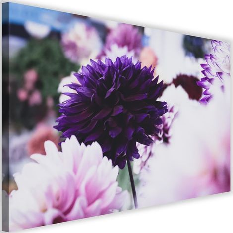 Tableau sur toile Dahlia fleurs nature 60x40 (1/5)