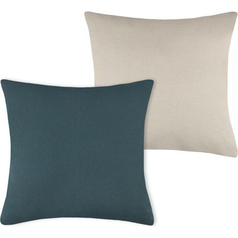 Cuscino DUO 50x50 cobalto beige chiaro