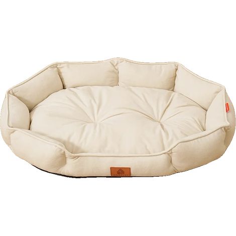 Sofá para mascotas, material cálido, diseño espacioso, beige-a, 90x60x16 (1/2)