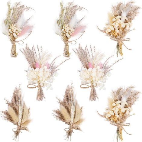 Lot De 8 Mini Fleurs Séchées, Bouquets De Fleurs Séchées, Petites Fleurs Séchées Paquets De Fleurs Séchées Fleur Sechees Decoration Pour Cadre Photo, Bricolage, Décoration De Mariage, Fête À La Maison (1/5)