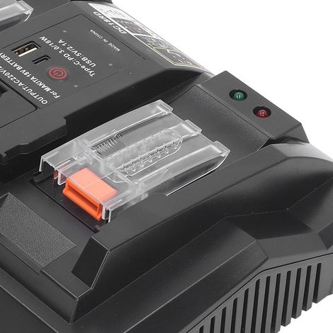 Chargeur batterie lithium 14.4V 18V double port avec inverseur 220V 220W, voyant LED, prise UE (1/5)