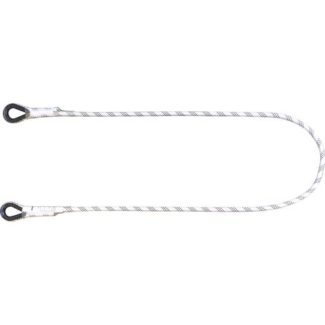 Longe de sécurité std lg. 2m non réglable corde pa tressé d.12mm en-354 LEVAC - 3802B20