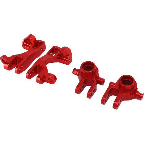 Kit de biellettes de direction en alliage d'aluminium haute résistance pour voitures RC Traxxas Sledge 1/10 (rouge) (1/5)