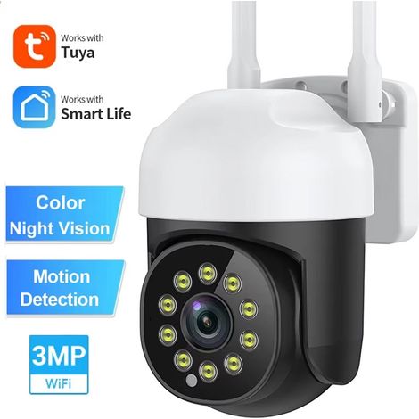 Tuya Telecamera Mini Smart Wifi Impermeabile PTZ 5X  3.0 MP (1/5)