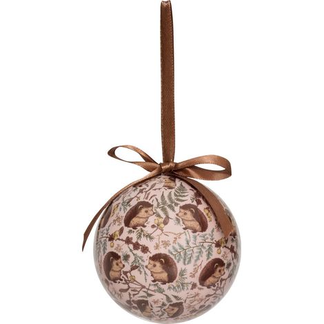Déco Sapin Boule de Noël D 7.5 cm Rose déco Hérissons - Feeric Christmas (1/2)