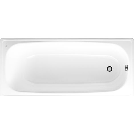 Riga Raumsparende Badewanne 120 x 70 cm aus emailliertem Stahl, Weiß (H2340200000001) (1/3)