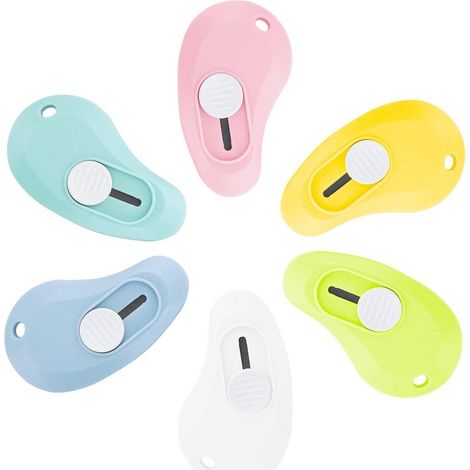 6er Set Mini Cutter Messer, Einziehbar, Tragbar, für Papier & Karton