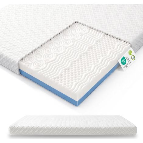 Gel Foam Mattress Topper 8cm Height 7 Zones Dual-Core / Hardness H2 (1/5)