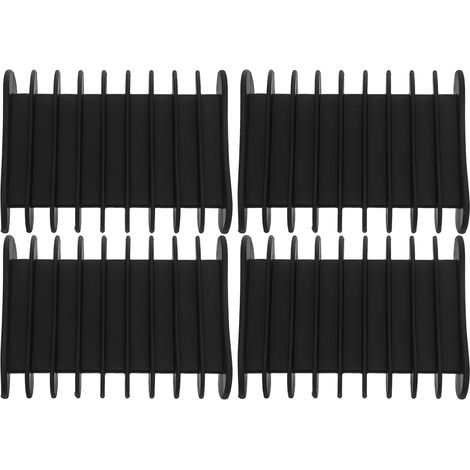 Porte-savon en silicone autonettoyant 4 pièces , porte-éponge de cuisine noir , robuste et durable p (1/5)