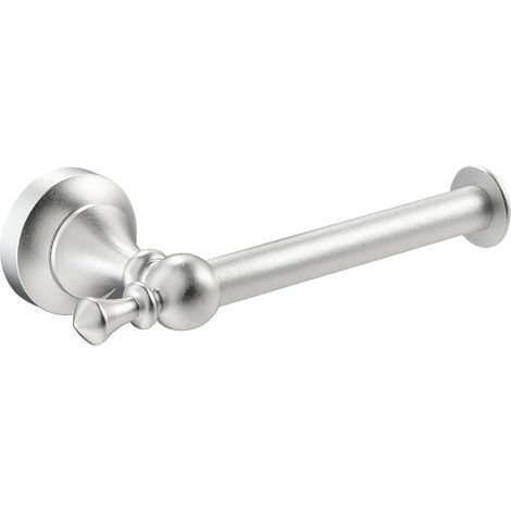 Luxuriöser, runder, silberfarbener Toilettenpapierrollenhalter zur Wandmontage, Premium-Aluminium (1/5)