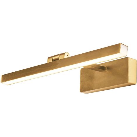 CORFU Led Picture Light Eclairage de tableau métal laiton satine Led 8w 583 lumens 3000k Longueur 40cm av inter (1/5)