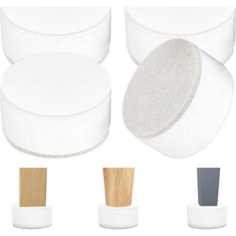 Möbelfüße – Rund – Weiß – 4 Stück – 3,2 cm (1/5)
