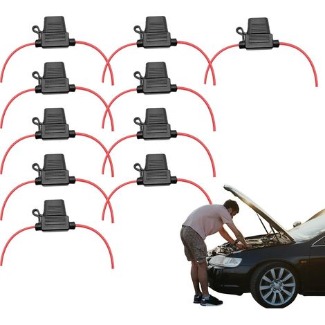 Porte-Fusible Auto Haute Résistance Stable 10 Pièces Étanche 12-48V Automobile Haute Résistance Stable Pour Équipements Électriques Véhicule Camping-Car Accessoires (1/5)