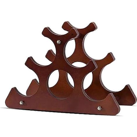 Casier à vin en bois, casier à vin autoportant, peut contenir 6 bouteilles de vin, casier à vin de comptoir, casier de rangement pour le vin, compatible avec les comptoirs et les bureaux. (1/5)