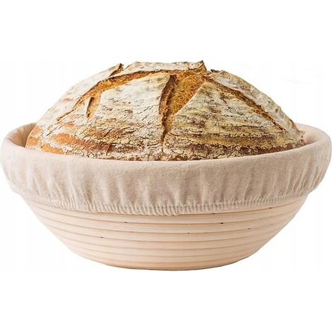 Gärkorb aus Rattan, 25 cm, zum Gären von Brotteig